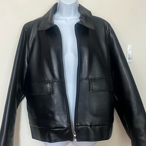 Men's Black simili Leather Jacket